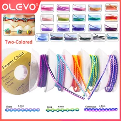 OLEVO 4.5m/Roll Dental Orthodontic Power Chain Elastic Ultra Powerchains Leagues Rubber Bands For Braces Long Short Continuous
