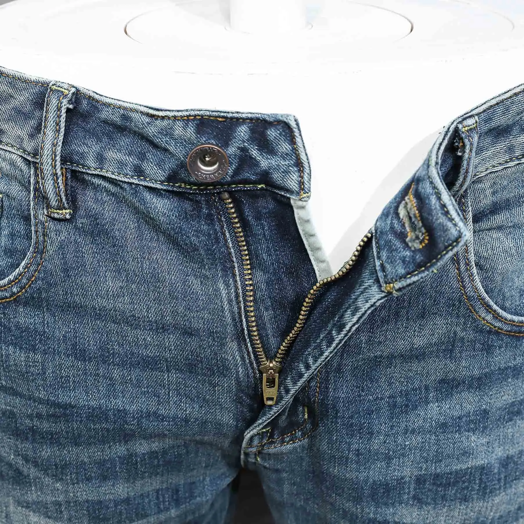 Newly Designer Fashion Men Jeans High Quality Retro Washed Blue Stretch Slim Fit Vintage Jeans Men Trousers Casual Denim Pants
