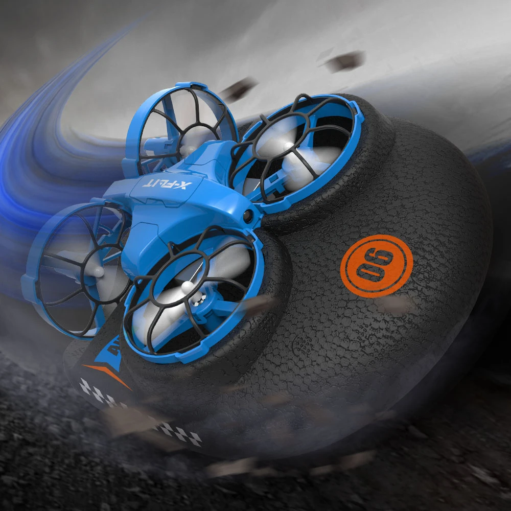 JJRC-Drone à 4 rotors avec plusieurs modes de jeu pour enfants, jouet 3 en 1, mer flottante à 2.4 °, terre et air, 360G