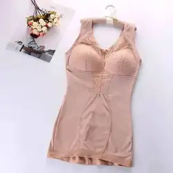 Velvet Body Shaper Slimming Underwear Shapewear Women Tummy Control Long Bra Vest Adjust Abdomen Body Corset Tank Top Plus Size