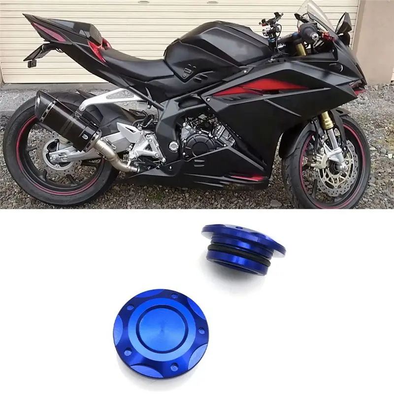Superior-Motorcycle Frame Hole Plug Cap Kit For YZF R25 R3 MT25 MT03 2014-2023 Blue