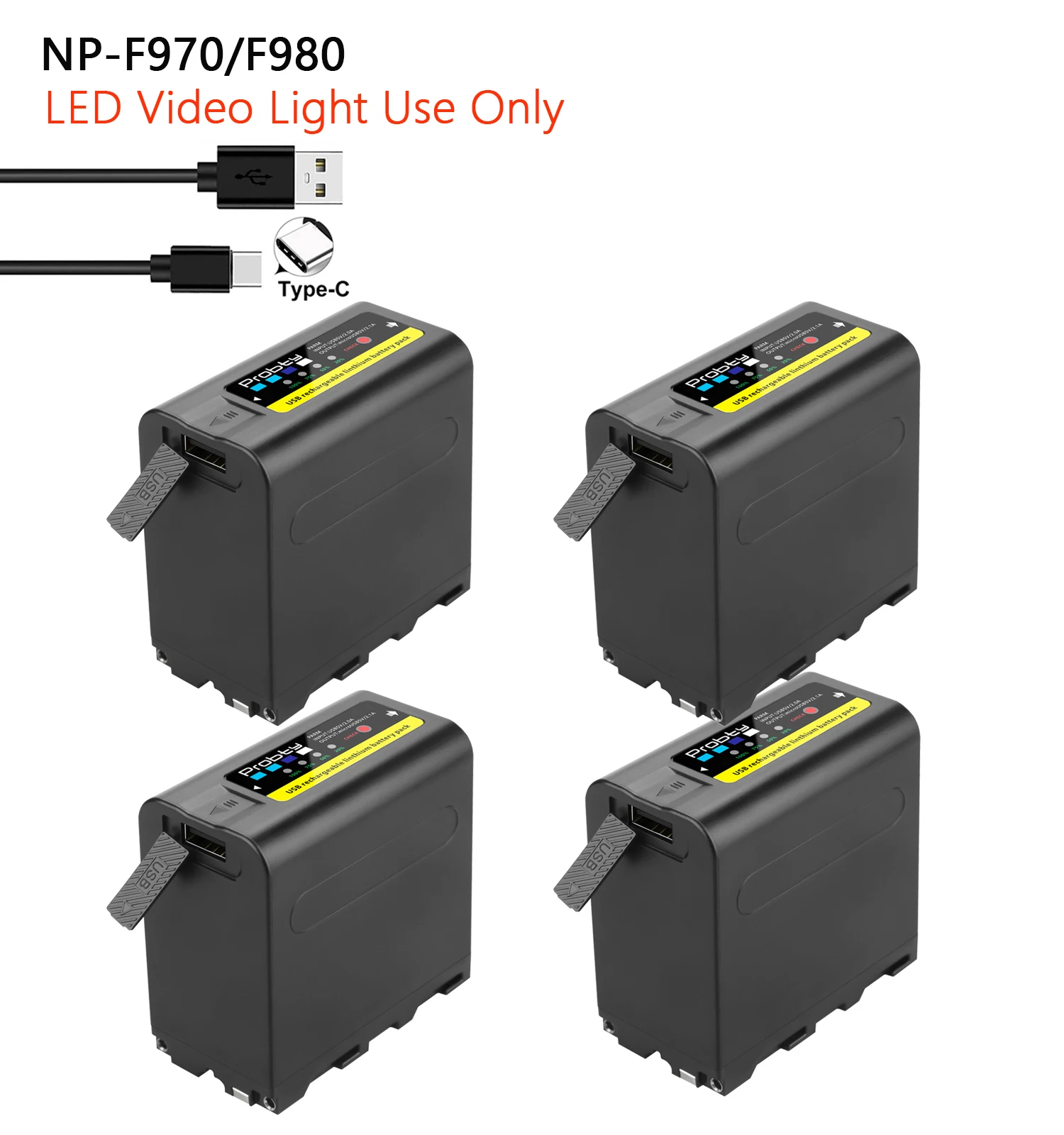 CITYORK 10800mAh NP-F980 Battery [PD 20W/Type-C], Battery for Sony NP