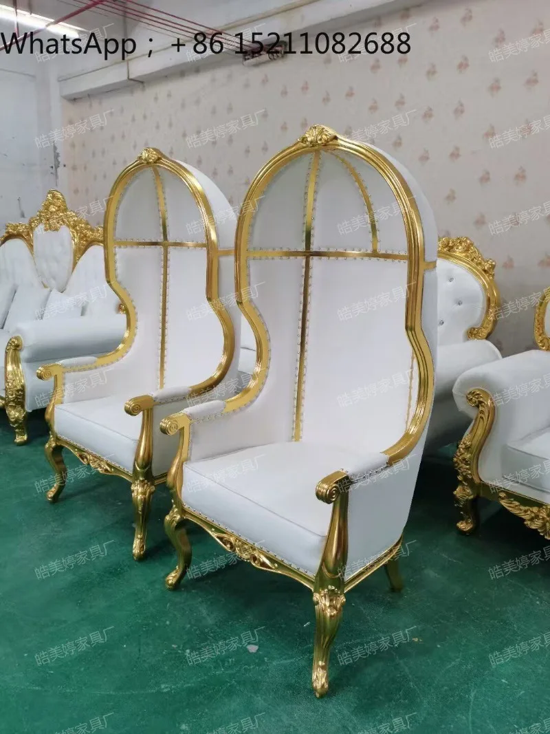 LLY Birdcage Chair King Queen Luxury Image High Back Chair Photography Shooting Prop Chair
