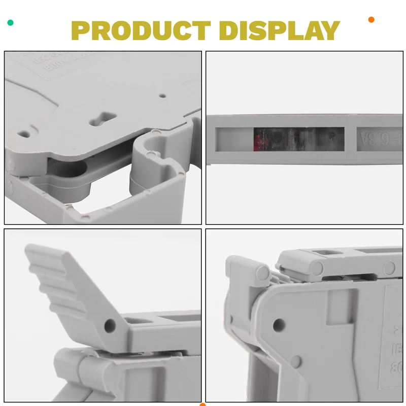 

ABUH-UK5-HESI UK5RD With LED DIN Rail Fuse Terminal Base Disconnect Terminal Block Screw Clip (Pack Of 12Pcs,Grey)