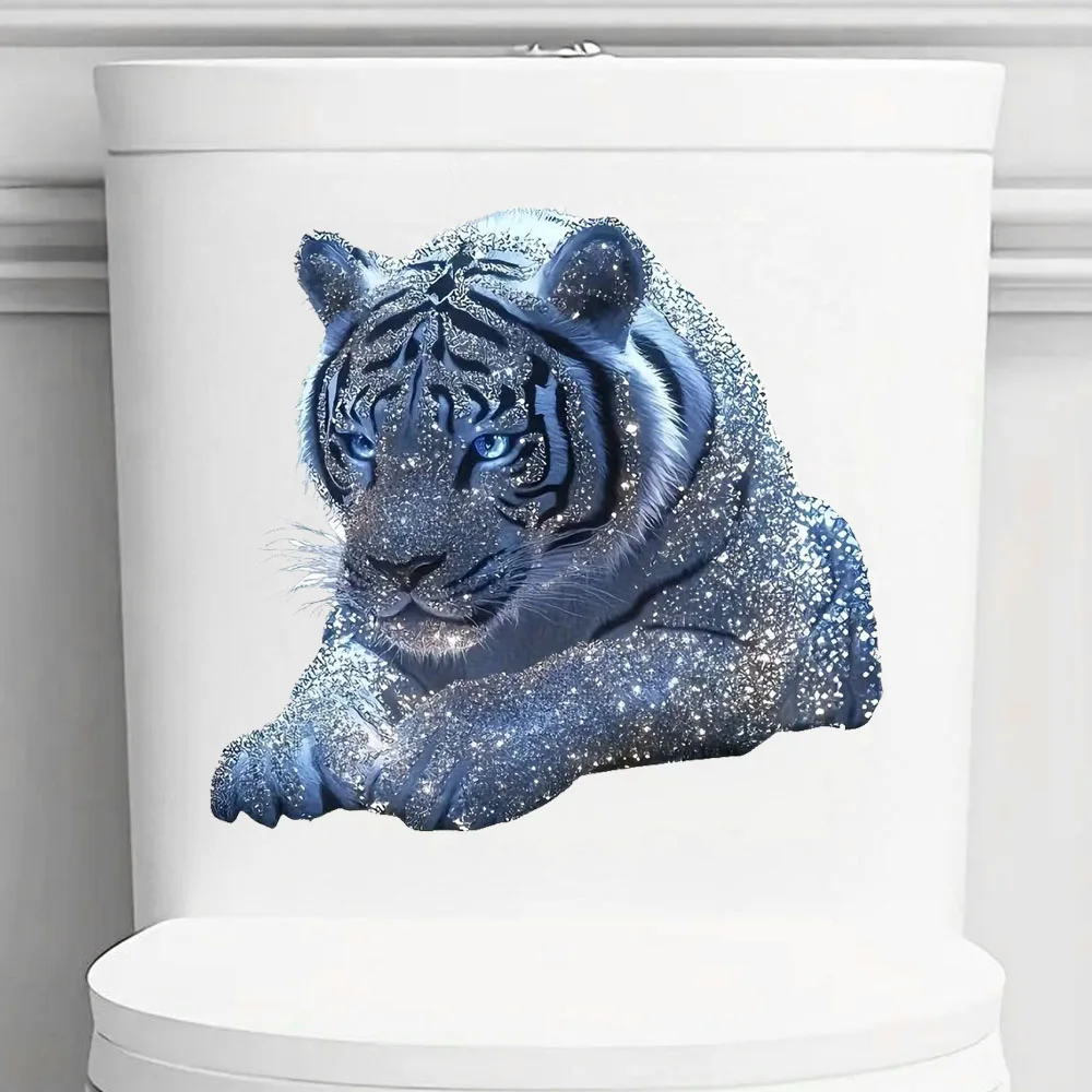 الماس الأبيض النمر شارات الفينيل ملصقات الديكور لغرفة المعيشة والجدار وغرفة النوم وديكور المنزل سيارة الشارات ذاتية اللصق