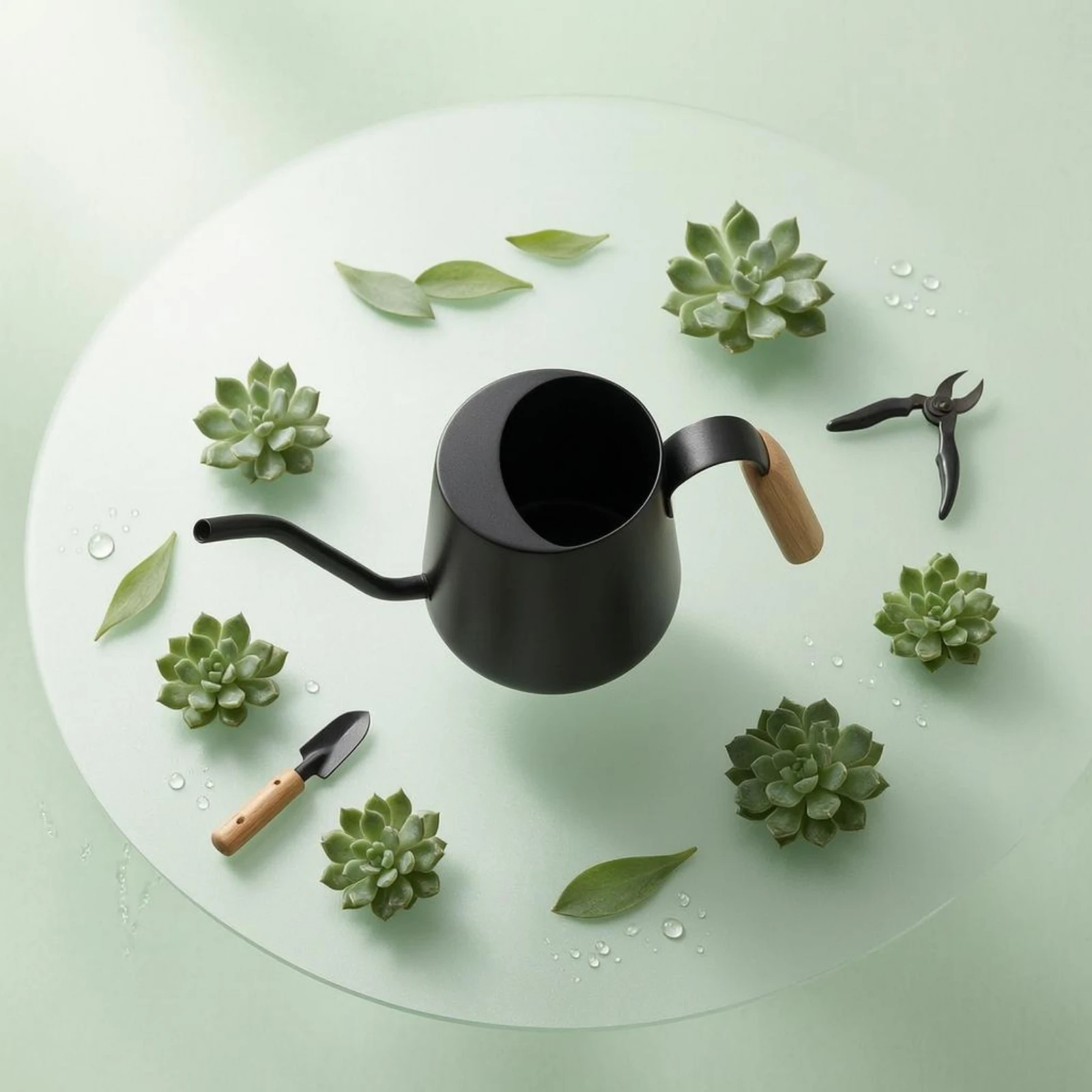 Gooseneck Watering Can Minimalist Stainless Steel Watering Can Water Pitcher Polished Finish Compact