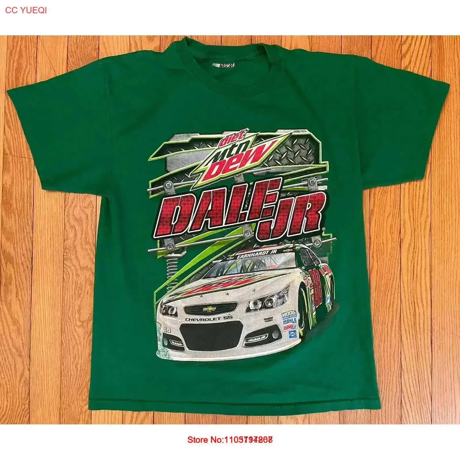 2000s Dale Earnhardt Jr Diet Mountain Dew Hendrick Motorsports T Shirt Size L vintage Washed Casual Versatile  vintage Washed