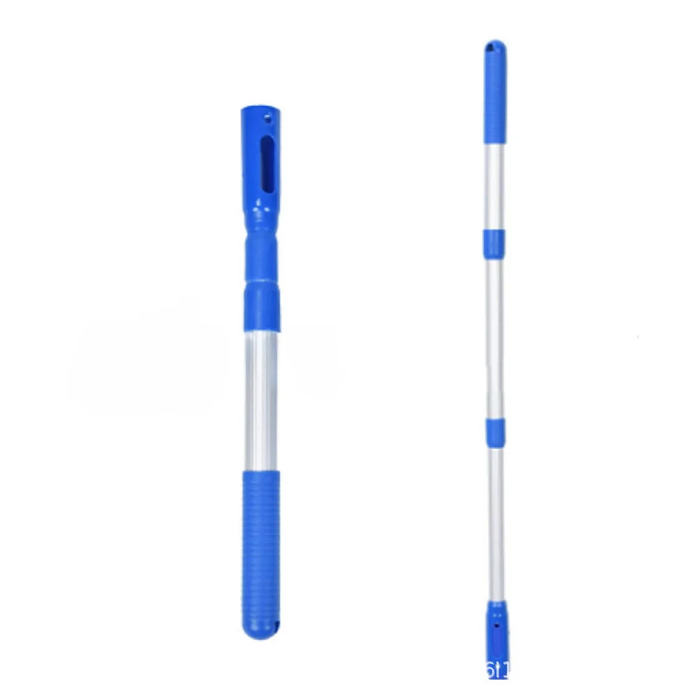 Swimming Pool Extender Telescopic Pool Pole Silver Three-section Design Sturdy Construction Effortless Extension
