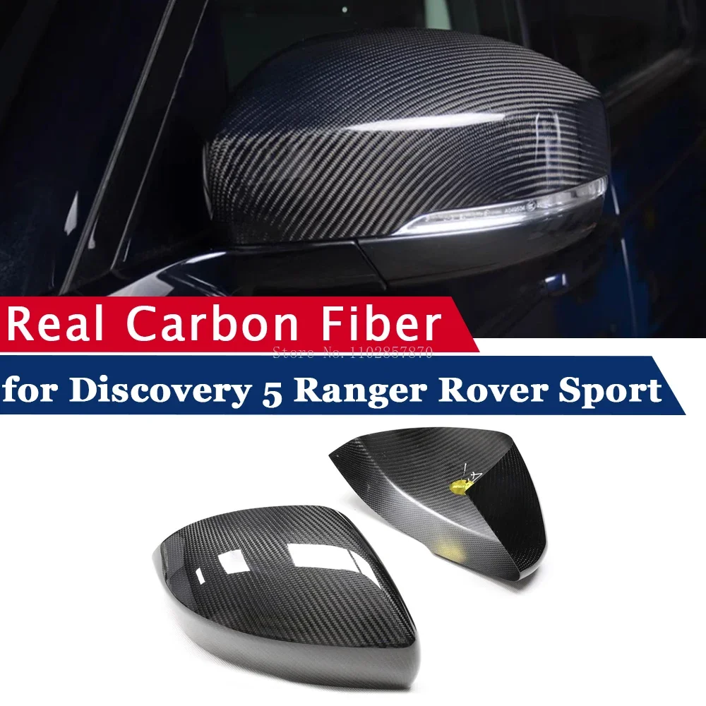 Rearview Mirror Cover for Land Rover Discovery 5 L462 Ranger Rover Sport L494 Ranger Rover 14-22 Carbon Fiber Side Mirror Case