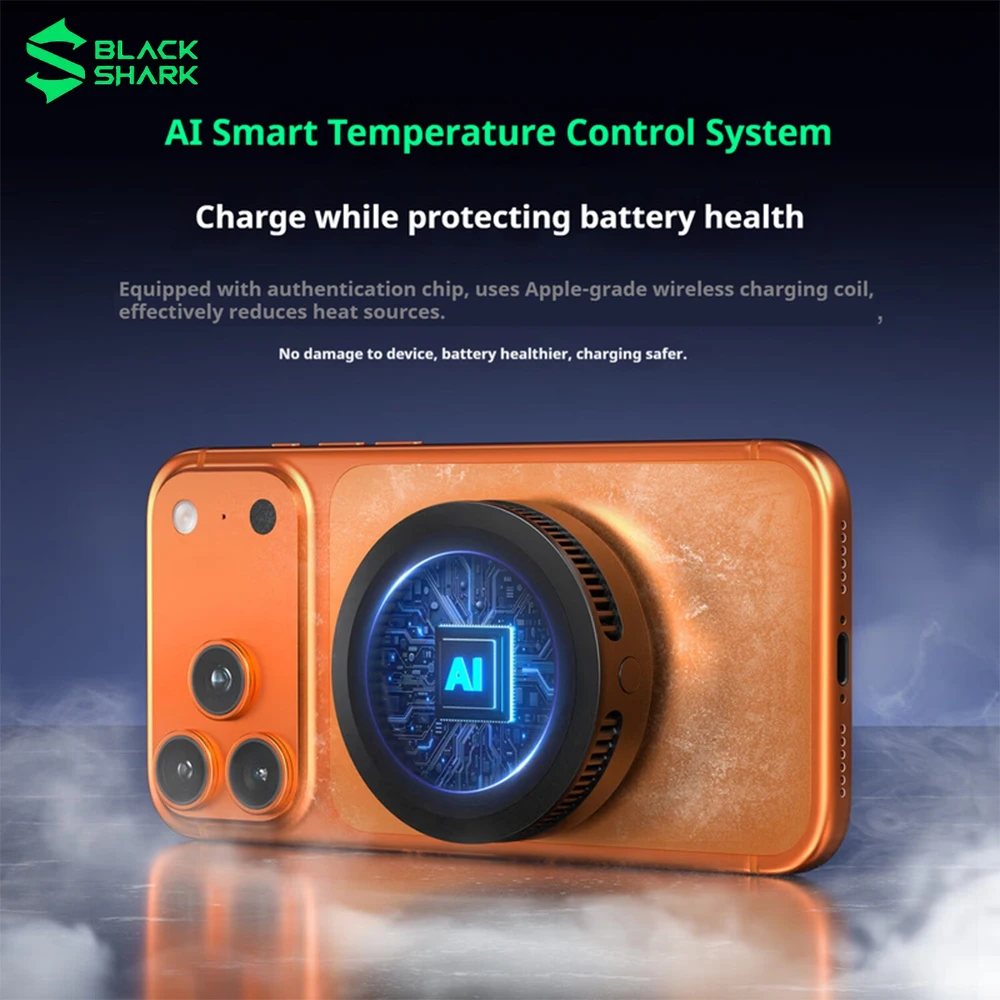 Black Shark 25W Mobile Cooler Magnetic Wireless charger 2-in-1 Fast Charging Play for Apple iphone huawei xiaomi OPPO Samsung