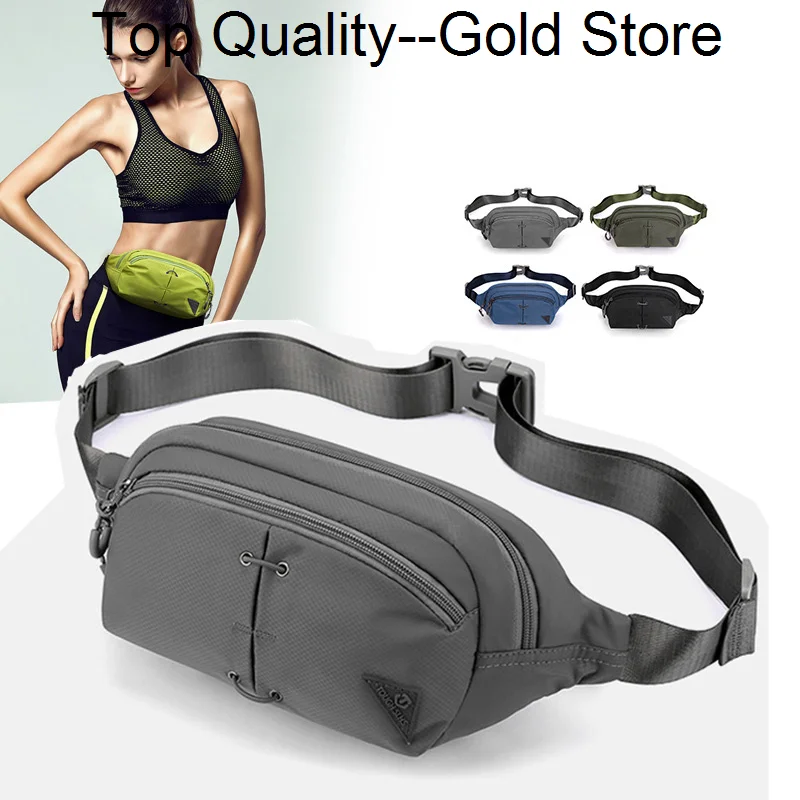 

Men Nylon Fanny Pack Waist Bum Hip Bag For Gym Fitness Travel Military Male Single Chest Running Belt Bags