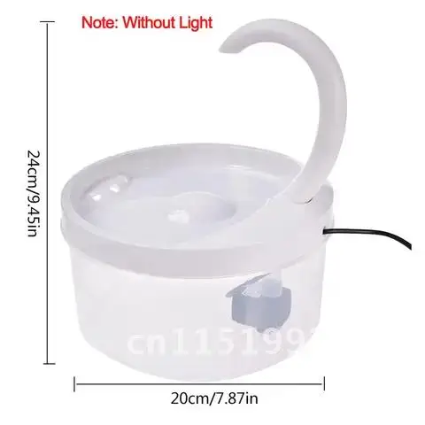 USB Powered 2L Pet Cat Fountain LED Blue Light Automatic Water Dispenser Cat Feeder Drink Filter For Cats Dogs Pet Supplier