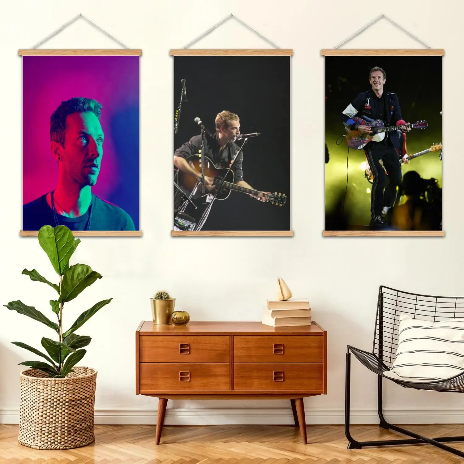 Chris Martin Framed Wall Painting Canvas Art Poster, Wall Art  Modern Family Bedroom Decor Posters,Decorative painting