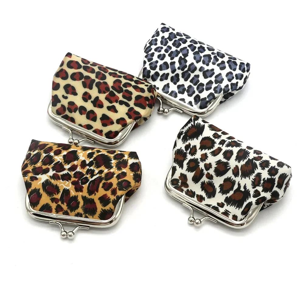 New Arrival Hasp Coin Purse Women's Small Leopard Print Purse Polyester Wallet Female Pouch Coin Wallet Mini Clutch Money Bag