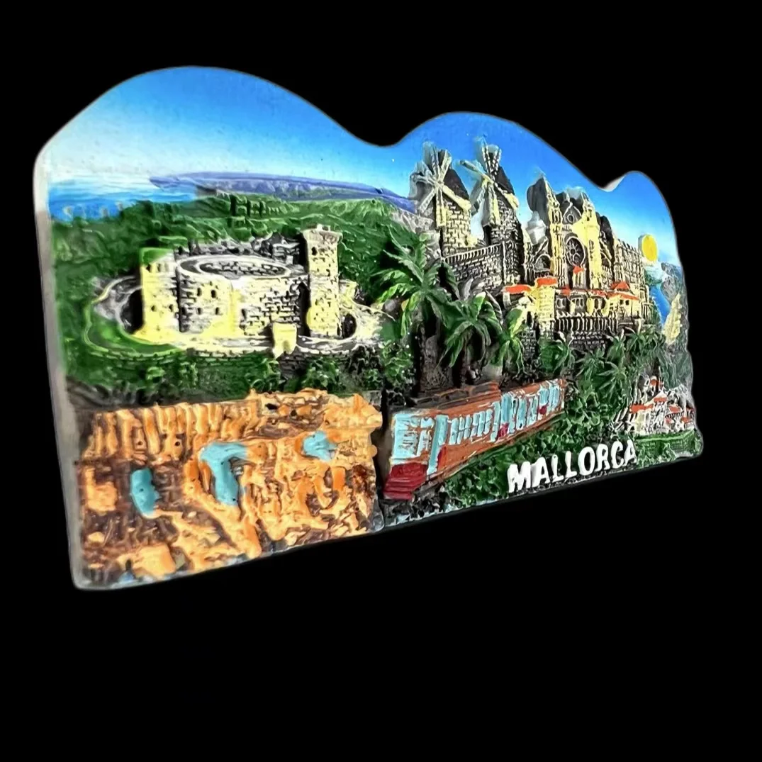 Mallorca Spain Fridge Magnets Travel 3D Memorial Magnetic Refrigerator Stickers Gift Room Decoration Collectio