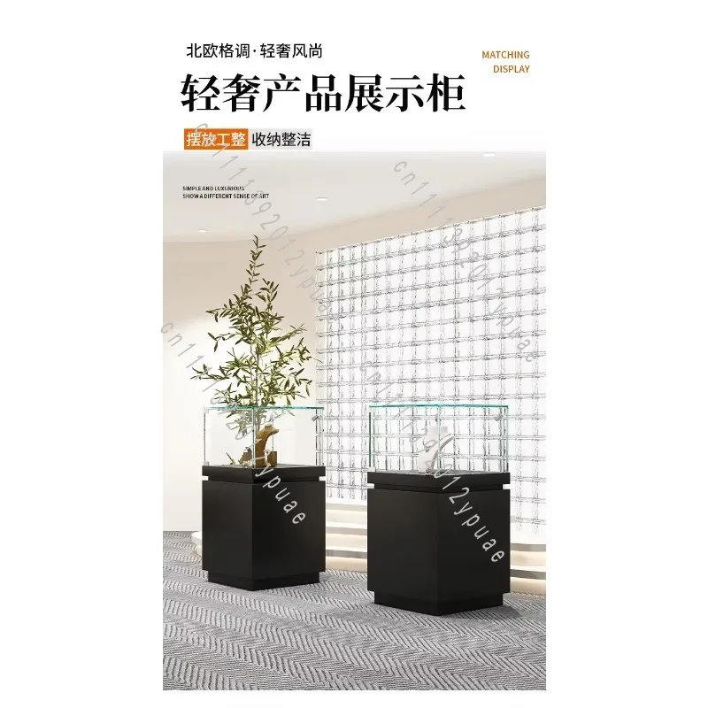 Display Cabinet Dustproof Glass Showcase Jewelry Jade Antique Cultural Relics Collection Cabinet Home Museum Exhibition Stand