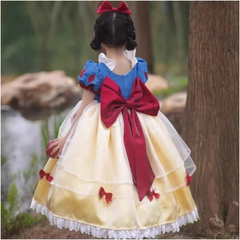 2024 Cute Cosplay Disney Princess Lolita Loli Girl Princess Skirt Snow Cake Dress Puffy Skirt Kawaii Suit Girl Birthday Gifts