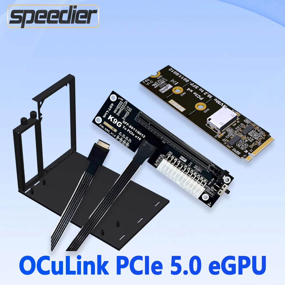 

OCuLink GPU Dock PCIe 5.0 X4 EGPU Docking Station128G PC Notebook Laptops To External Video Graphics Card M.2 PCIE X16 K9G ATX