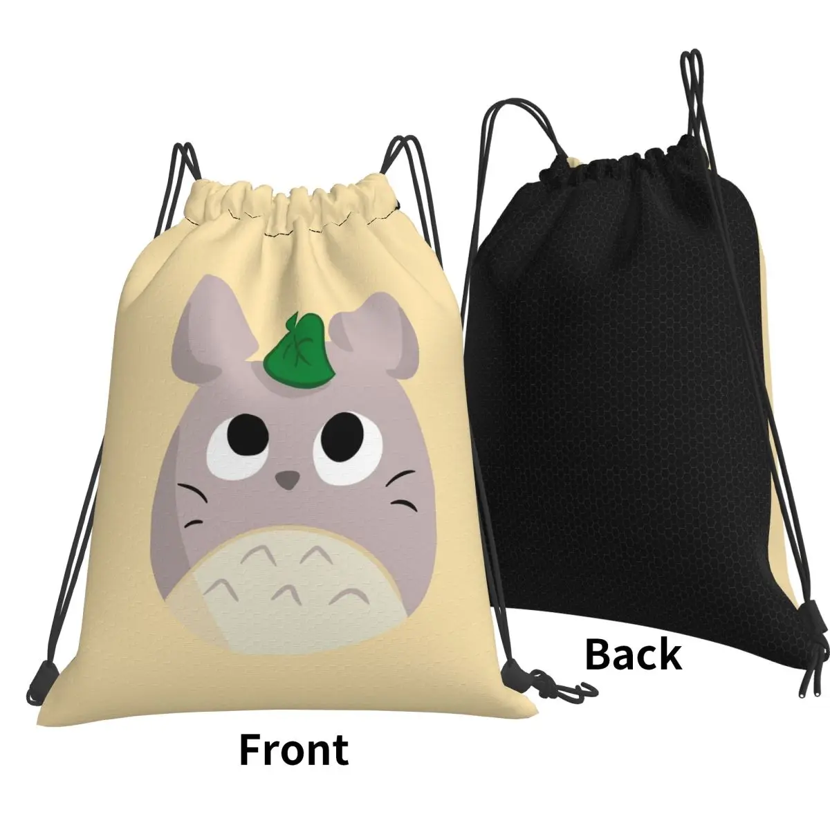 Japanese Forest Monster Mouse Backpacks Fashion Drawstring Bags Storage Bag Book Bags for Man Woman School