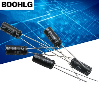 ELUM-Capacitor eletrolítico de áudio, NP, não polar, 10UF, 50V, 10UF, 5x11mm, 20 unidades