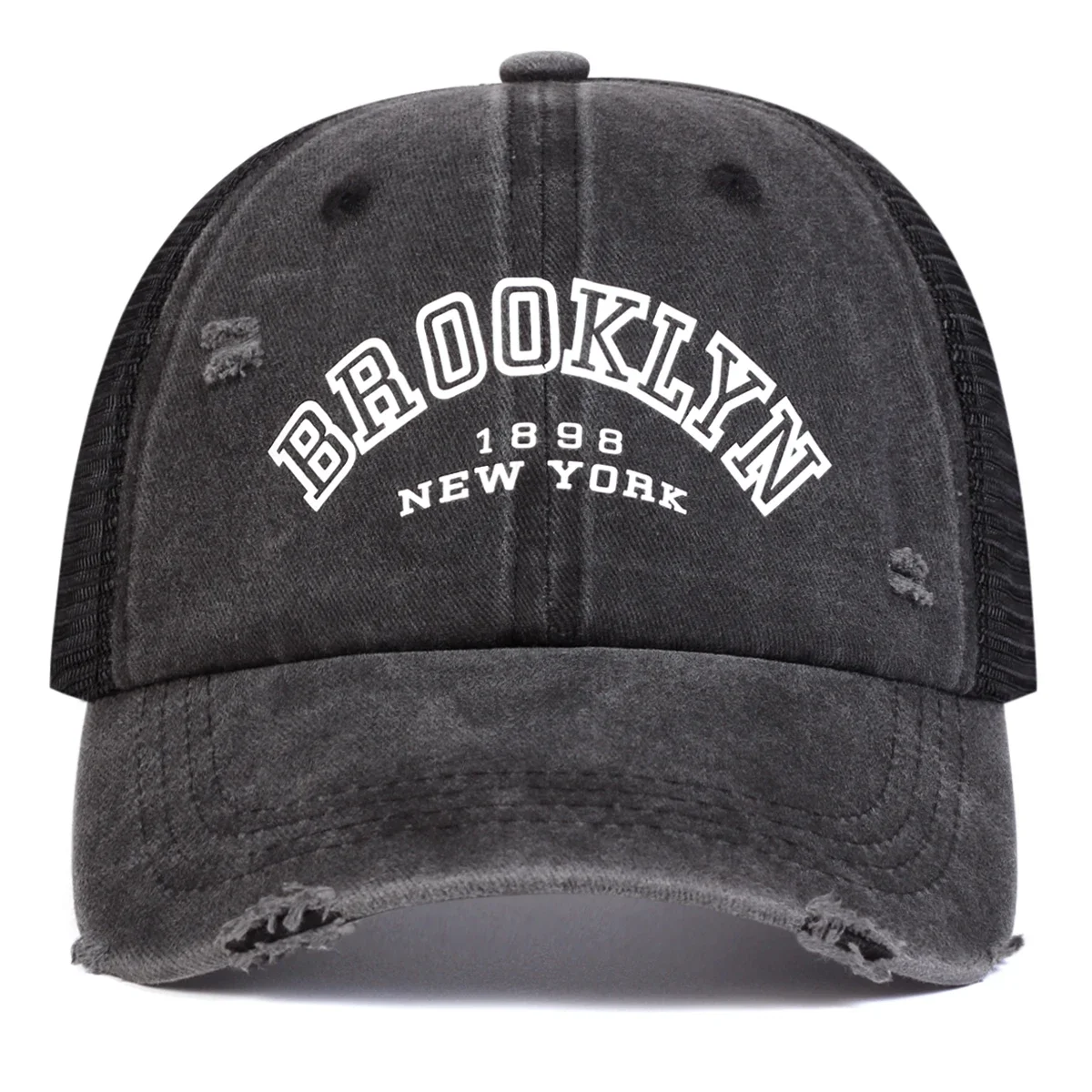 للجنسين بروكلين إلكتروني طباعة غسل قبعات البيسبول صافي قبعة الهيب هوب الربيع الصيف في الهواء الطلق قابل للتعديل قبعات عادية قبعة واقية من الشمس