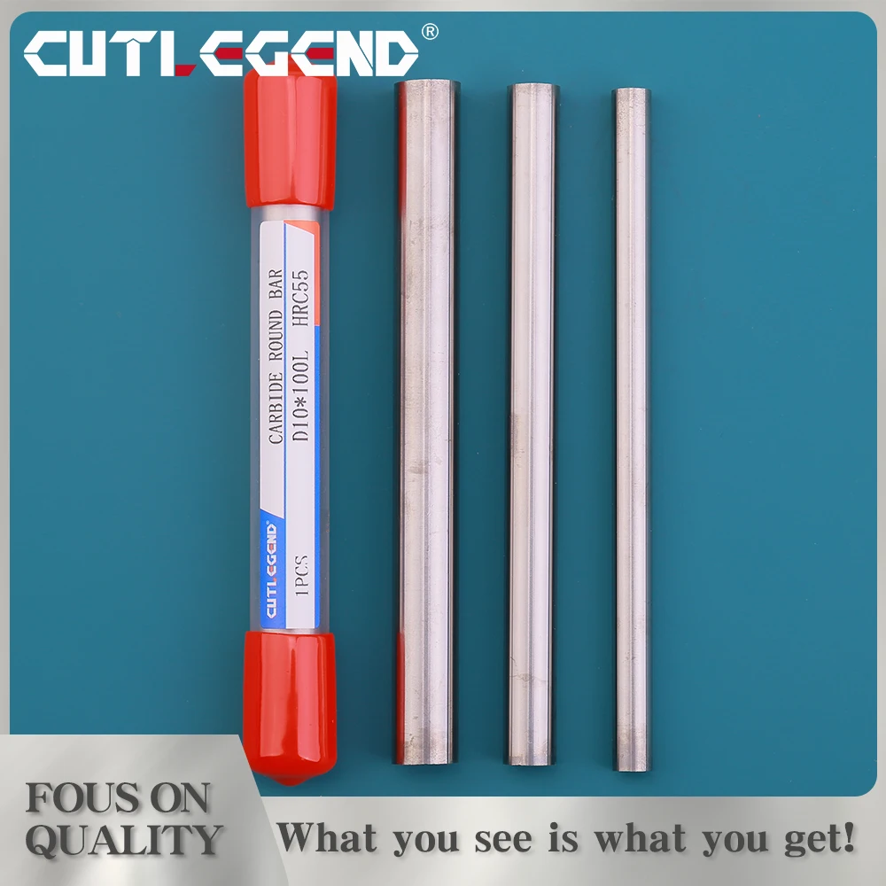 CUTLEGEND HRA91.2 Solid Carbide Round Bar 100/150/200/330MM Wear Resistant High Hardness CNC Machine Tungsten Steel Round Rod