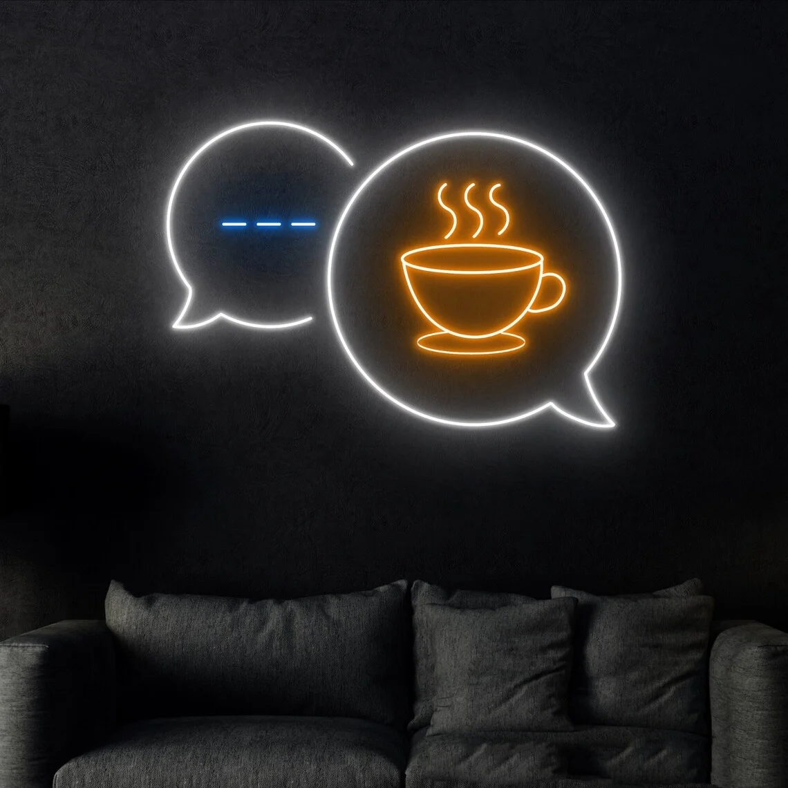 Message Coffee Neon Sign Coffee Bar Led Sign Coffee Shop Wall Decor Coffee Lover Gifts Coffee Store Wall Art Neon Sign