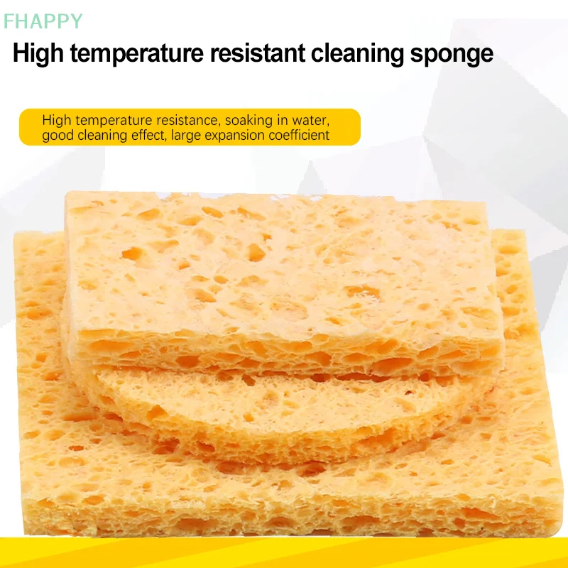Esponja de limpeza de pontas de ferro de solda, esponja de condenso duradoura de alta temperatura para pontas de soldagem, ferramentas de limpeza com 10 peças