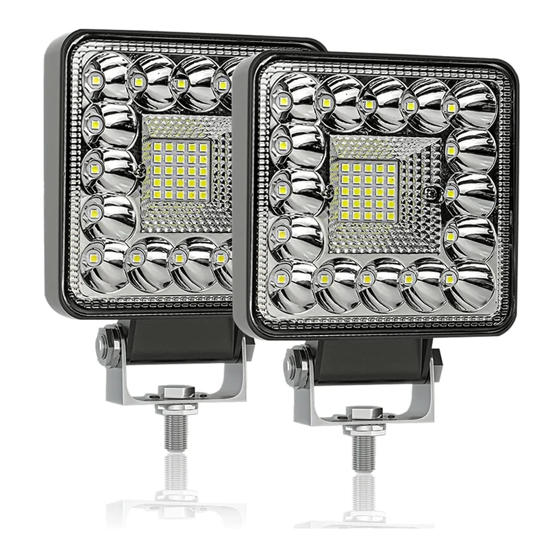 1PC/2PCS Vehicle Work Light Off-Road Spot Flood Beam Driving Bar for ATV UTV RV Boat Tractor Bumper Golf Cart LED Car Fog Light