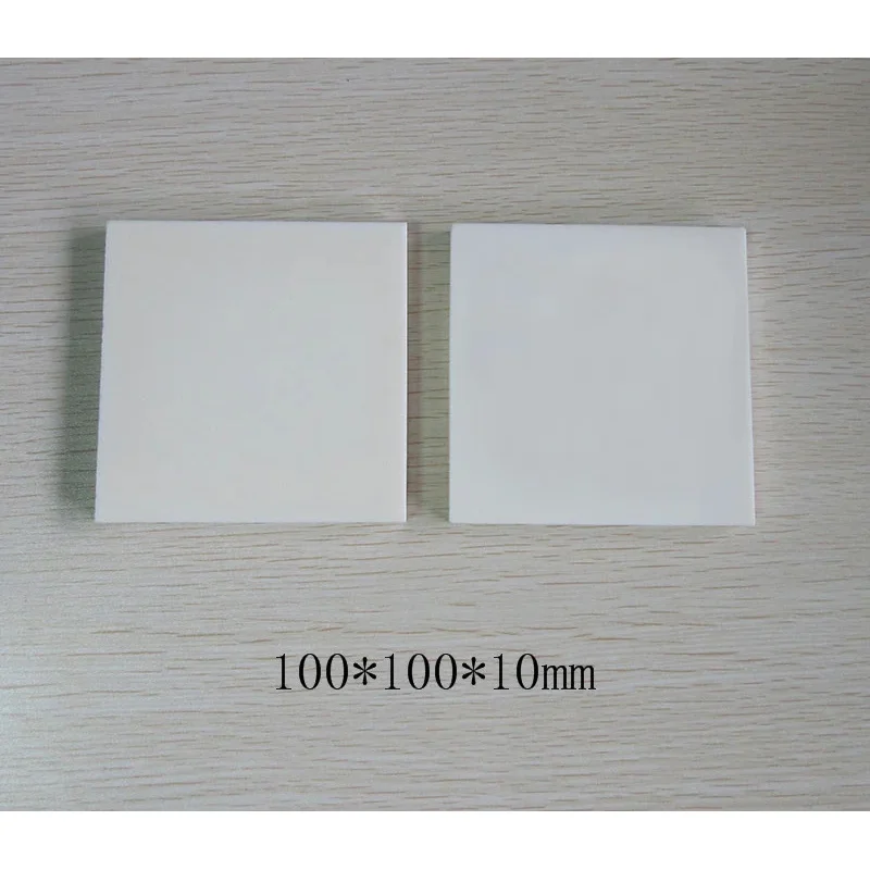 99% Alumina Ceramic Insulation Sheet 100*100mm Non-porous Corundum Plate, High Temperature and Wear Resistance