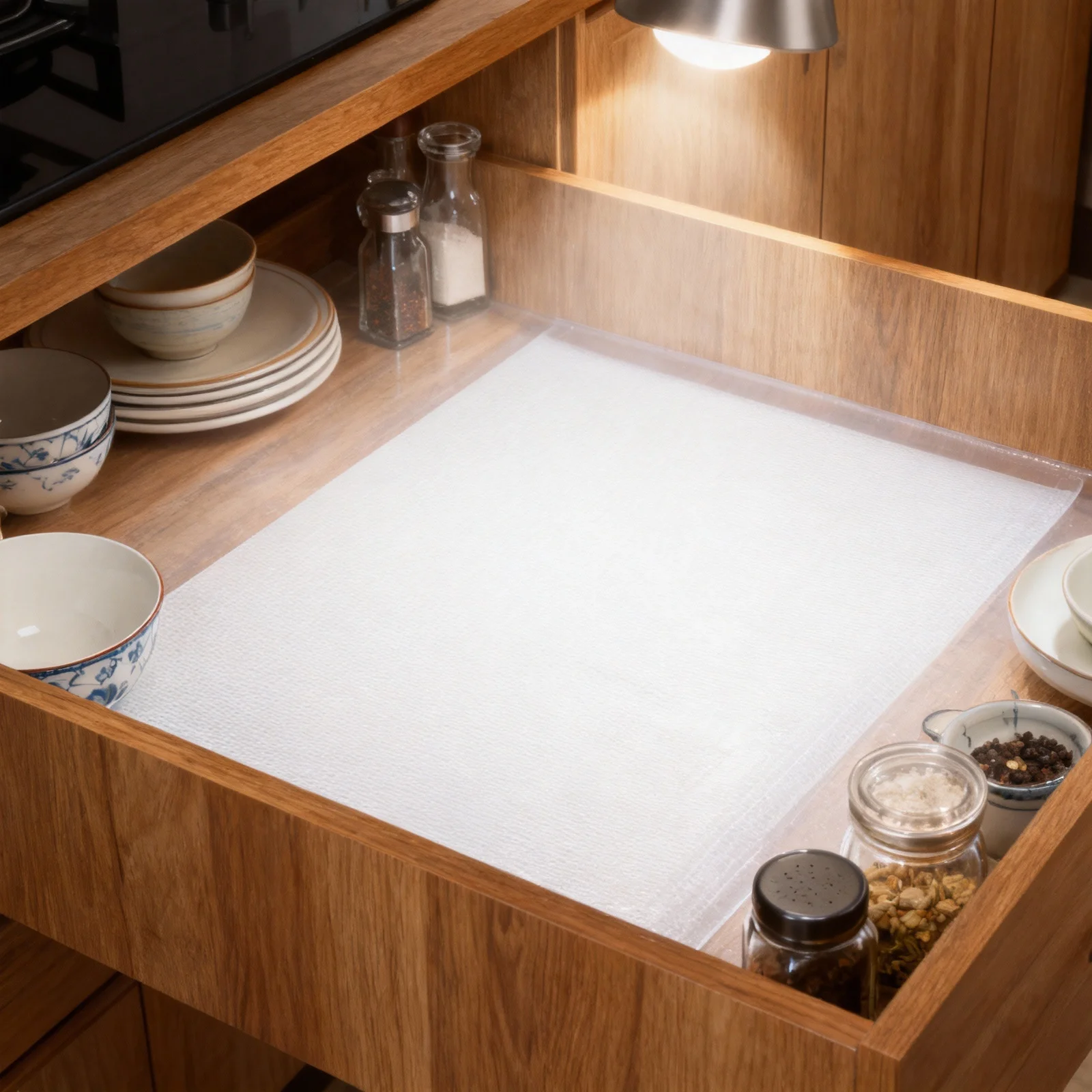 

1 Roll Fridge Liner Mat Eva Waterproof Shelf Liner Washable for Refrigerator Cabinet Table Mat Storage Organizer