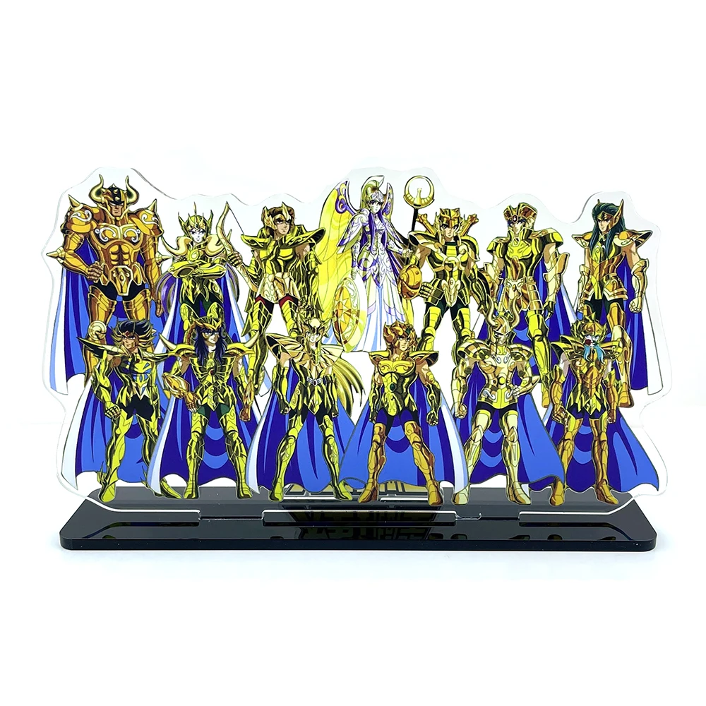 Saint Seiya zodiacal signs Athena Shaka Saga Camus Muu Aiolia Aiolos Dohko Milo acrylic standee figurines desk decoration topper