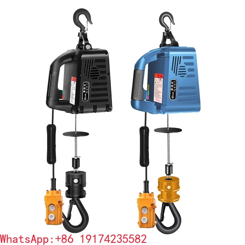 Micro Electric Hoist 220V Small Elevator Remote Control Portable Hoist Portable Electric Small Winch Lifting Traction