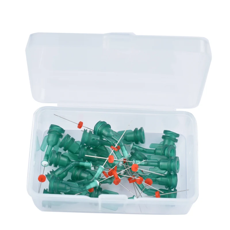 Curved Dental Irrigation Endo Needle Tip Reusable Double Side Hole for Root Canal Cleaning Syringe Anterior & Molar Teeth