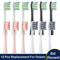 12 PCS Replacement Brush Head For Oclean X/ X PRO/ Z1/ F1/ One/ Air 2 /SE Dupont Toothbrush Head Soft Electric Toothbrushes