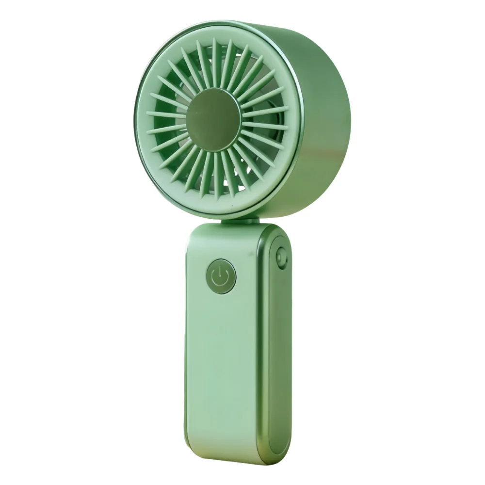 Foldable Portable Electric Fan Quiet Operation 3 Speeds Handheld Mini Fan with Hanging Rope USB Rechargeable