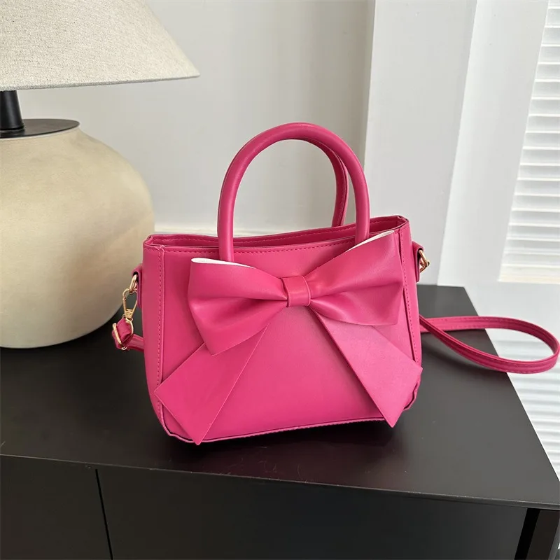 

2025 Sweetheart Bow Handbag for Women Cute Top-Handle Shoulder Crossbody Bag Feminine Day to Night Purse Elegant Bow Detail Bag​