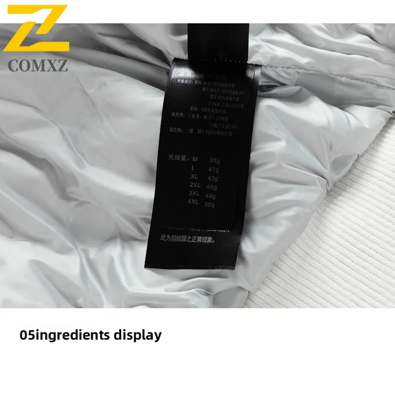 COMXZ Mens Baseball Jacket High Fashion Stand Up Collar Printed Embroidery Design Jacket Streetwear Style Spring Autumn Jacket