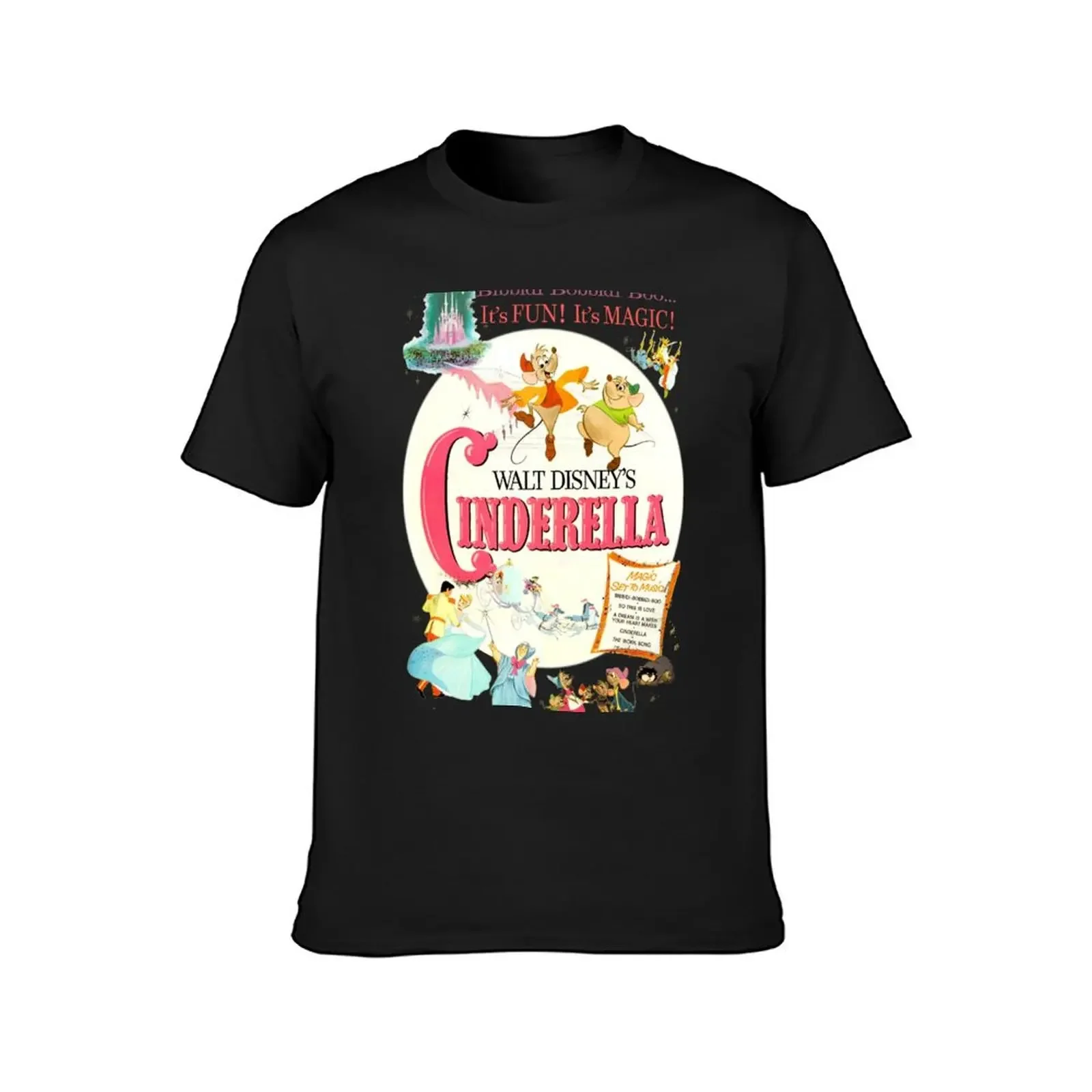 Cinderella - Vintage Poster T-Shirt Short sleeve tee customs design your own custom shirt kawaii clothes workout shirts for men