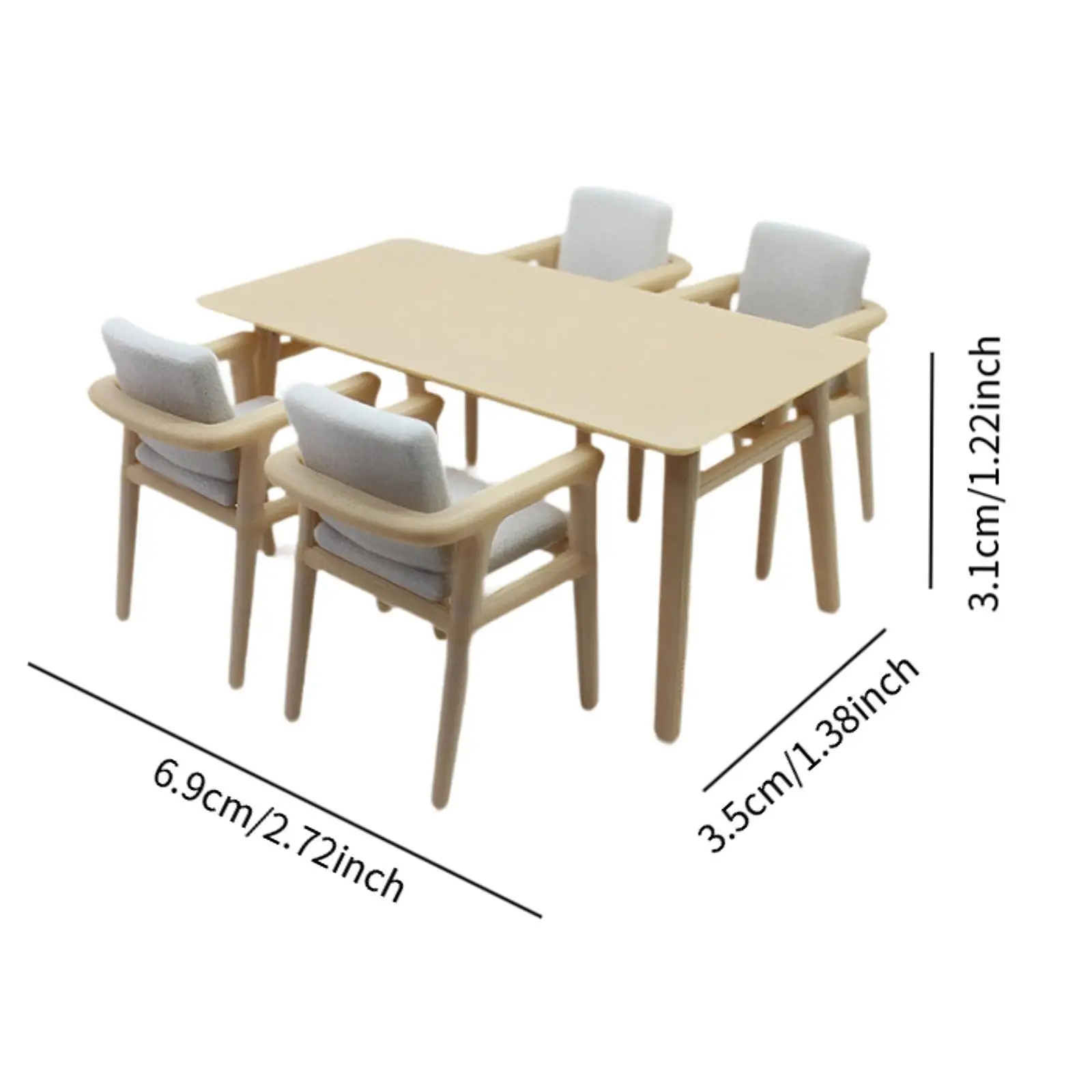 Mini tavolo per casa delle bambole, sedia, mobili in miniatura, regalo, scena di vita, decorazione, simulazione