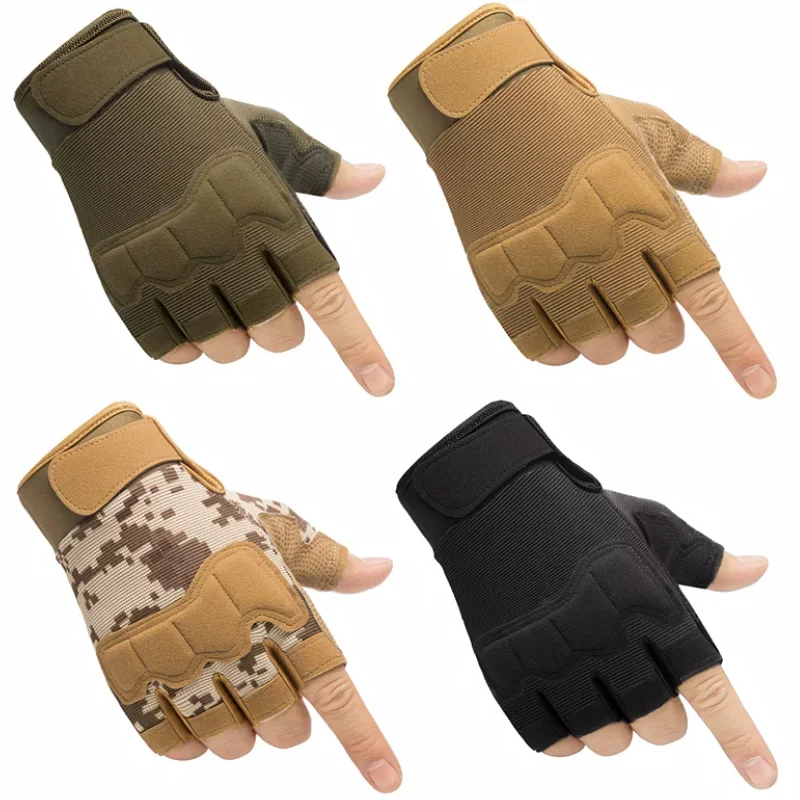 Tactical Half Finger Gloves Military Camouflage Special Forces Short Finger Outdoor Cycling Fitness Gloves