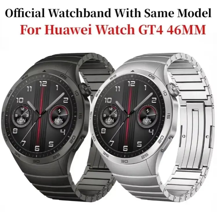 

No Gap Metal Strap For Huawei Watch GT4 46mm Button Quick Release Bracelet Wristband For Huawei GT4 46mm Stainless Steel Band