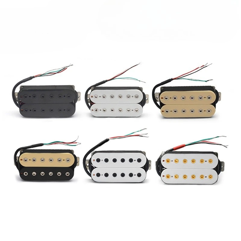 

Гитарный звукосниматель Alnico 5 Double Coil Humbucker, двухрельсовый звукосниматель для электрогитары, черные шестигранные винты