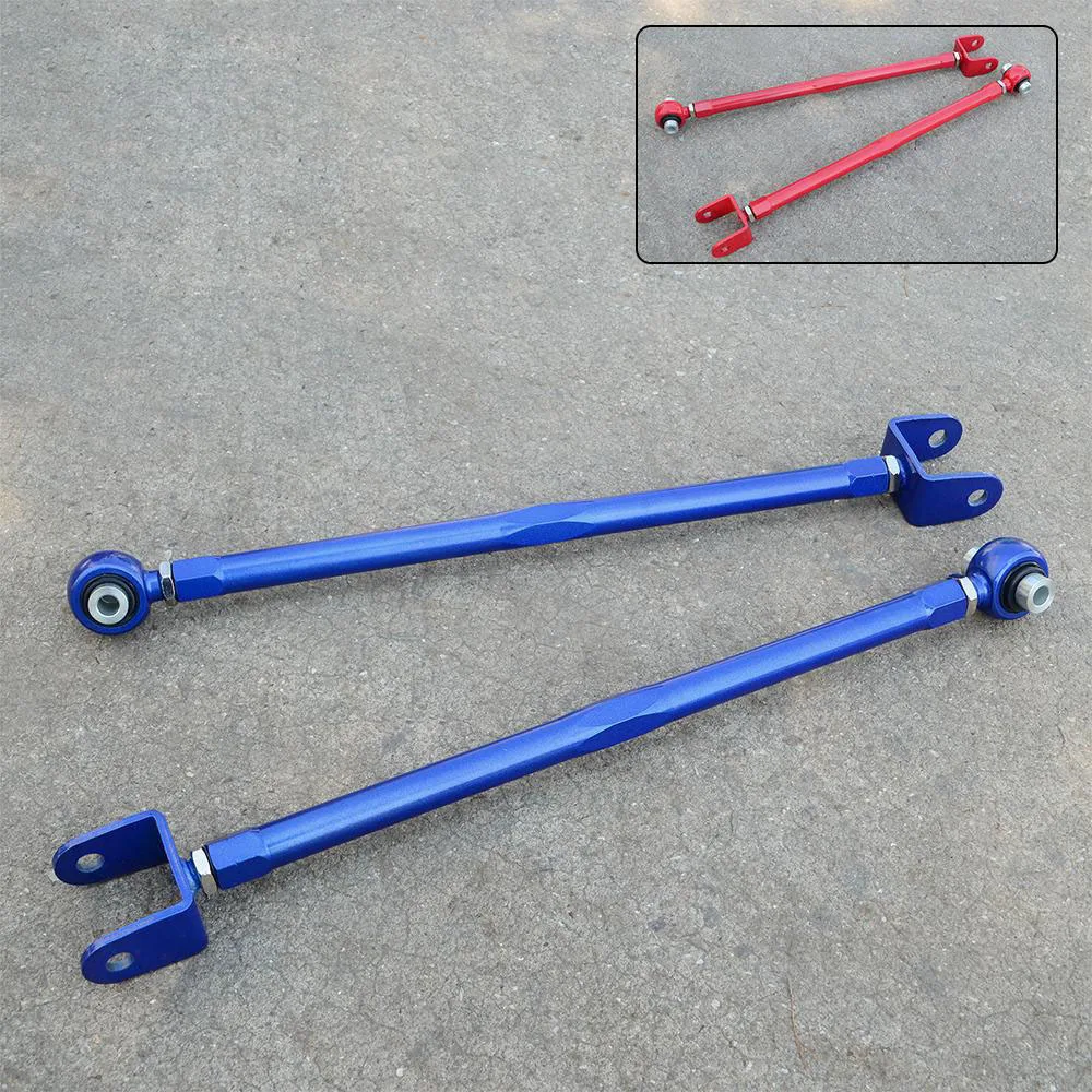 High Quality Steel Adjustable Suspension Camber Control Arms For BMW 3 Series Blue Red