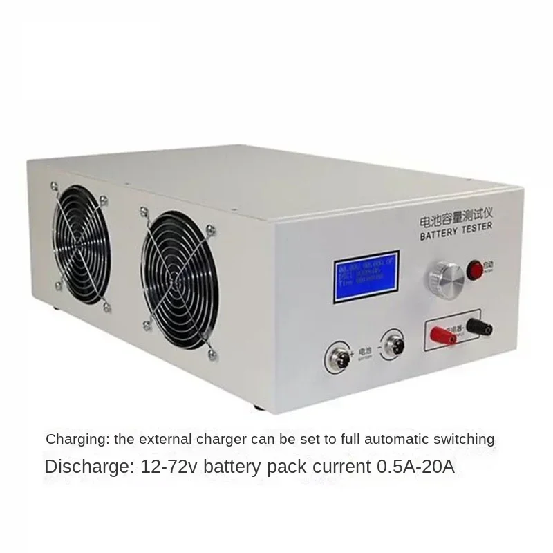EBC-B20H Battery Capacity Tester 12-72V 20A with External Charger for Lead Acid  Lithium Batteries 100-240V Charging Discharging