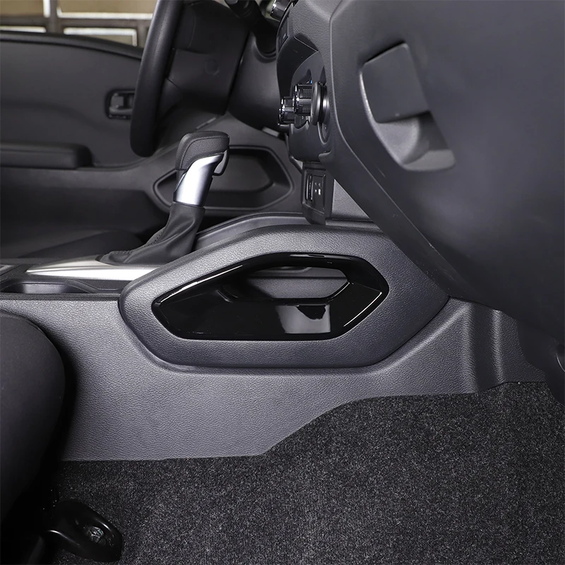 Para Nissan Frontier 2022-2025 ABS fibra de carbono compartimento central para coche reposabrazos cubierta protectora lateral embellecedor Interior accesorios para coche