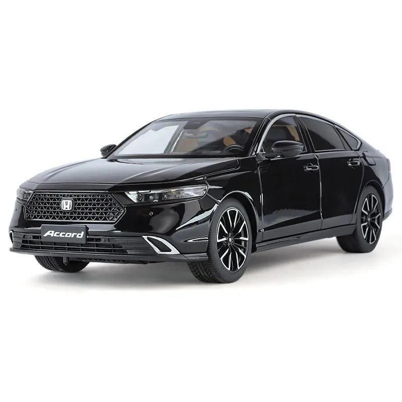 รถโมเดลโลหะผสม 1:18 รุ่น Accord รุ่นที่ 11 ของเล่นรถหล่อขึ้นรูปด้วยโลหะ มีเสียงและไฟ ของเล่นรถสำหรับเด็ก เป็นของขวัญ