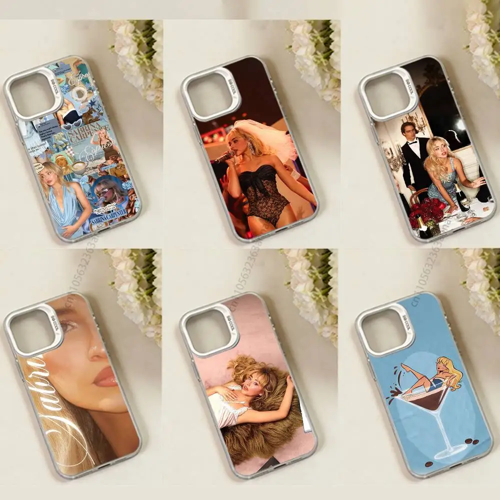 

S-sabrina C-Carpenter Cartoon Phone Case for iPhone 15 16 Pro Max Air SE 11 13 Pro 14 Plus 12 11Pro 15Pro Max 16e Cover