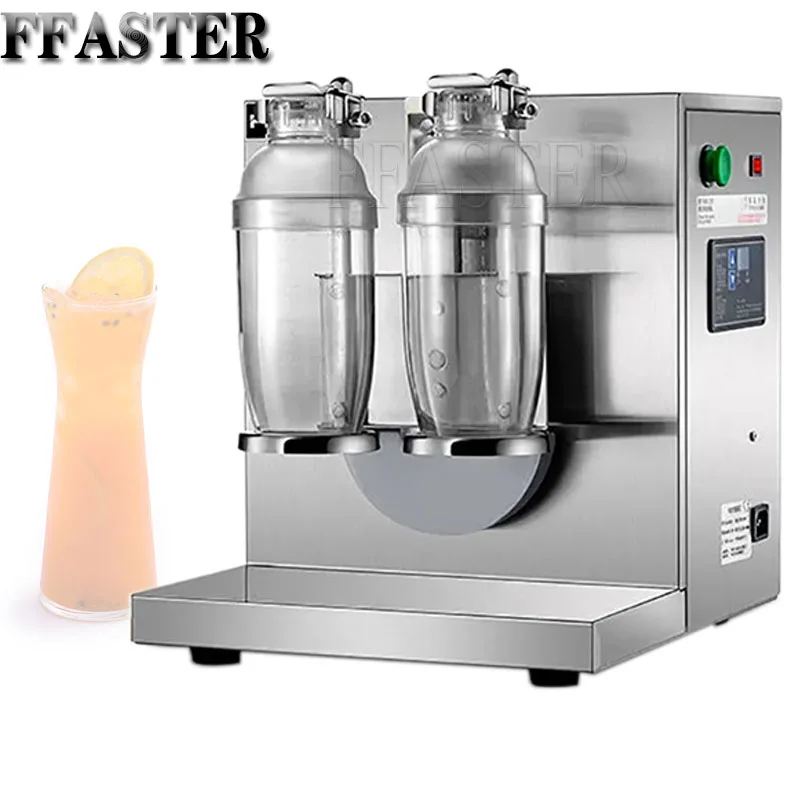 Kommerzieller Boba Shaker Bubble Tea Shaker Doppelkopf Pearl Milk Tea Shaking Maschine Edelstahl Milch tee Shaker Cup Shaker