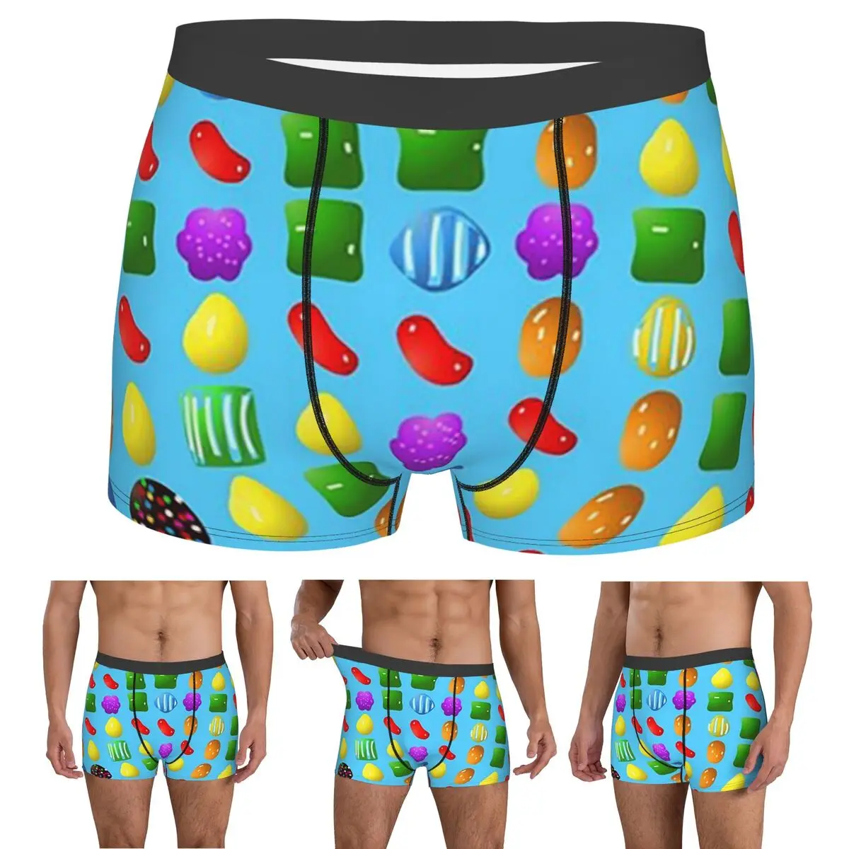 

Boxer Underpants Shorts All New Candy Crush Saga Panties Men Comfortable Underwear for Homme Man Boyfriend Gifts
